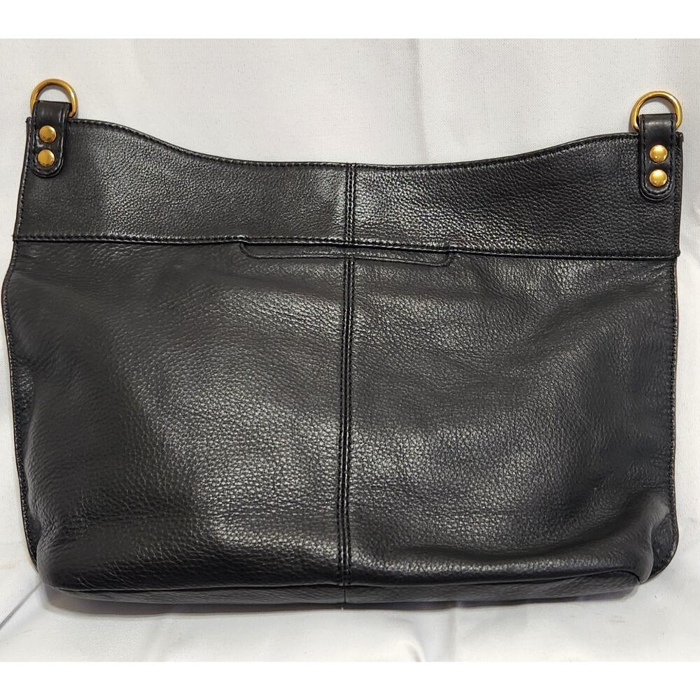 Hobo Intl Pier bag Purse Black Pebbled Leather Boho Slouchy No Shoulder Strap